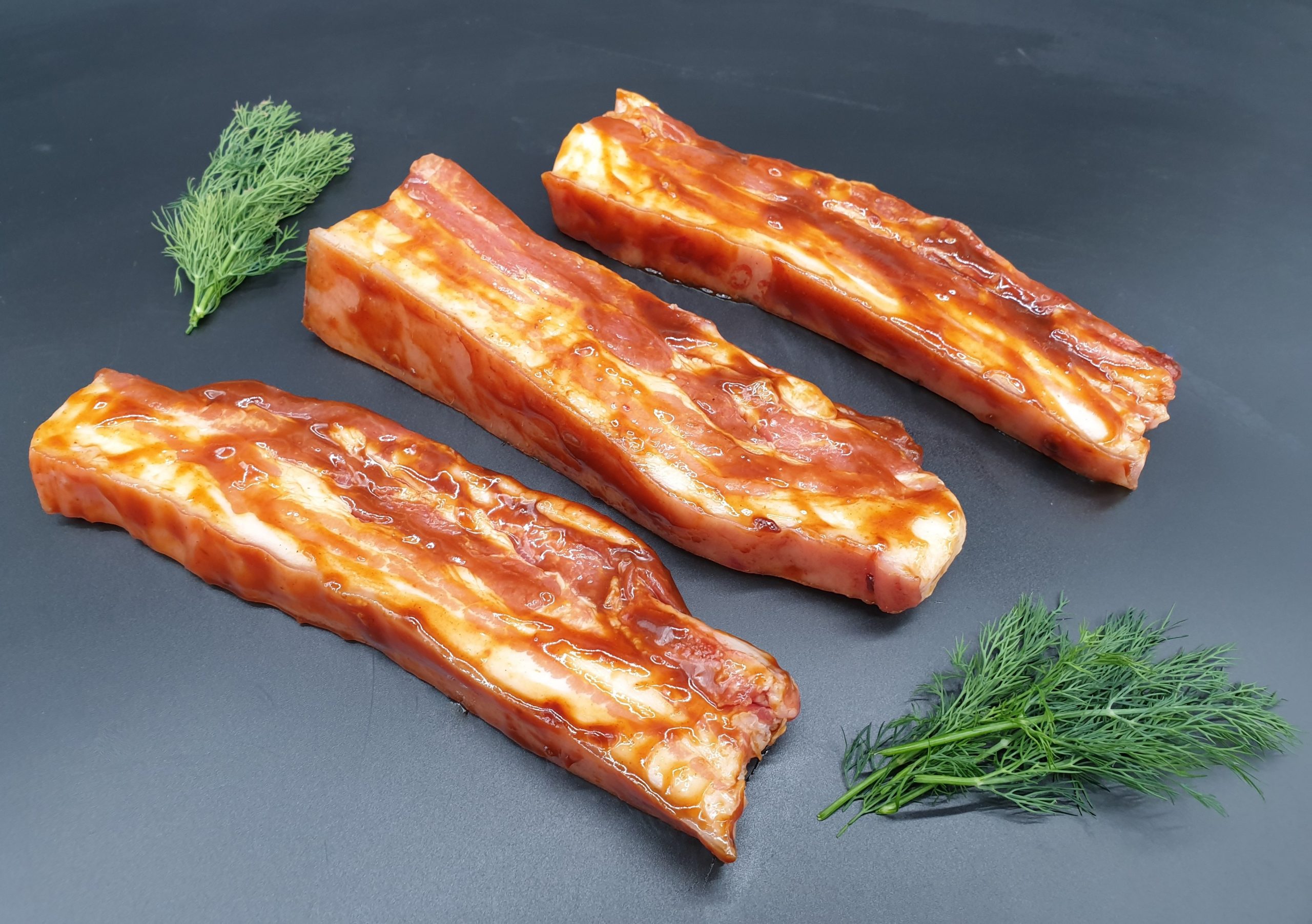 Pork Belly Slice In Marinade Farm Butchers